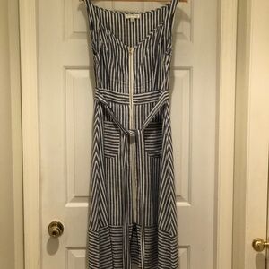 Atelier Blue Dress size 12, linen/rayon